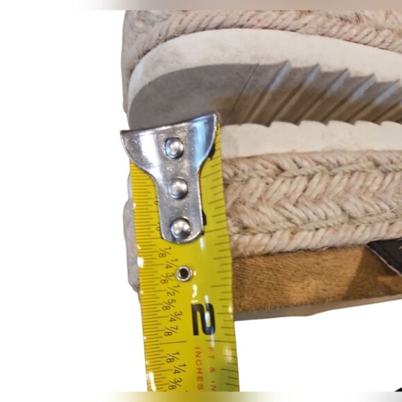 Sun + Stone SZ 8.5 Black Strappy 1.9" Platform Espadrille Loop & Hook Closure - Picture 6 of 8